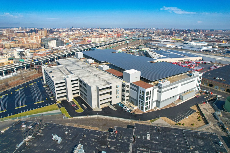 Aerial view of completed Bronx Logistics Center.